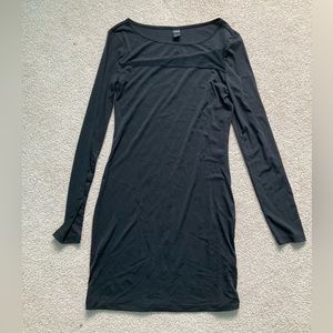 Black bodycon dress with sheer cut out